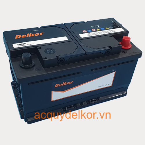 Ắc quy Delkor 58039 DIN80 (12V-80Ah)